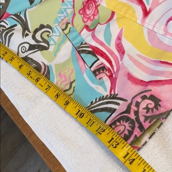 Erin London jacket button down multicolor long sleeve pockets stretchy Sz large - Picture 2 of 10